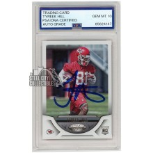 Tyreek Hill 2016 Panini Certified Autograph Rookie Card #184 /499 PSA/DNA 10
