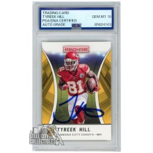 Tyreek Hill 2016 Panini Rookies & Stars Autograph Rookie Card #240 PSA/DNA 10