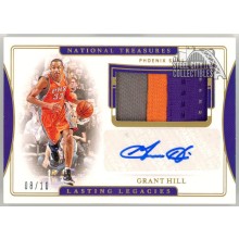 Grant Hill 2019-20 Panini National Treasures Legacies Patch Auto Card 08/10
