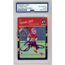 Tyreek Hill 2016 Panini Donruss Optic Purple Autograph Rookie Card #117 PSA/DNA