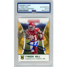Tyreek Hill 2016 Panini Rookies & Stars Green Autograph Rookie Card #240 PSA/DNA