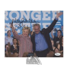 Hillary Clinton, Tim Kaine Autographed 2016 Election 8x10 Photo - JSA