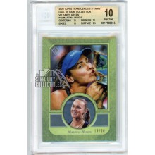 Martina Hingis 2020 Topps Transcendent Tennis VIP Green Card #12 /20 BGS 10