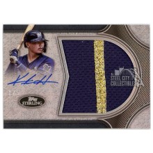 Keston Hiura 2020 Topps Sterling Splendor Game-Used Patch Autograph Card #SSJPA-KH 3/5