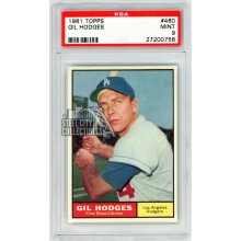 Gil Hodges 1961 Topps Baseball Card #460 PSA 9