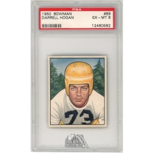 Darrell Hogan 1950 Bowman Football Rookie Card #89 PSA 6 EX-MT
