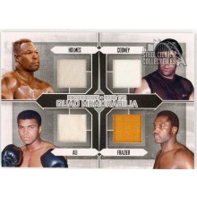 Holmes Cooney Ali Frazier 2011 ITG Ringside Boxing Silver Memorabilia Card #QM-07