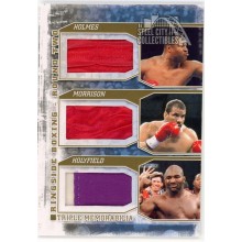 Holmes Morrison Holyfield 2011 ITG Ringside Boxing Gold Trunks Card #TM-08 /10