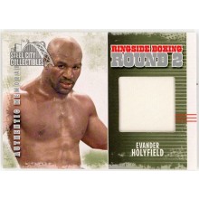 Evander Holyfield 2011 ITG Ringside Boxing Silver Trunks Card #AM-35 (Flat White)