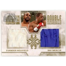 Holyfield Mercer 2011 ITG Ringside Boxing Gold Trunks Card #DM-15 /10 (White Blue)