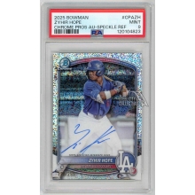 Zyhir Hope 2025 Bowman Chrome Speckle Autograph Card #CPA-ZH 138/299 PSA 9