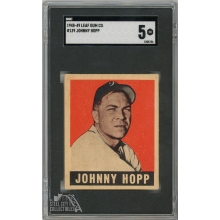 Johnny Hopp 1948-49 Leaf Gum Co. Baseball Card #139 SGC 5 EX