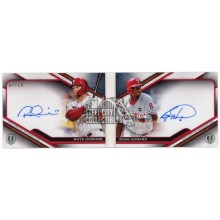 Rhys Hoskins Ryan Howard 2021 Topps Tribute Tandems Dual Autograph Booklet Card #TT-HH 7/10