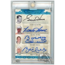 Gordie Howe, Bobby Hull, Brett Hull 2019-20 Leaf Superlative Signatures Four 1/3
