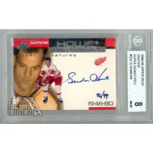 Gordie Howe 1999-00 Upper Deck Ovation Super Signatures Autograph Card #SS2 96/99 BGS 8