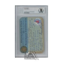 Hugh Reilly Autographed AAA Membership Card - BAS (Lassie)