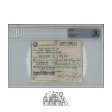 Hugh Reilly Autographed Interim Drivers License - BAS (1958)