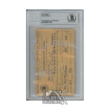 Hugh Reilly Autographed PTA Membership Card - BAS