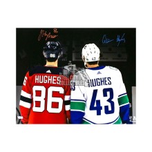 Jack & Quinn Hughes Autographed (New Jersey & Vancouver) 16x20 Photo - Fanatics