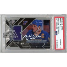 Brett Hull 2017-18 SPX Extravagant Jersey Autograph Card #EX-BH PSA/DNA 10 White