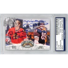 Mike Ditka Bobby Hull 2009 Upper Deck Heroes Hometown Heroes Dual Autograph Card #489 PSA/DNA