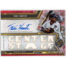 Torii Hunter 2020 Topps Triple Threads Red Jersey Autograph Card #TTAR-THU2 1/1