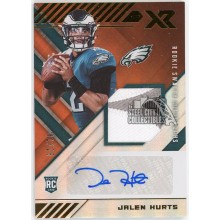 Jalen Hurts 2020 Panini XR Orange Rookie Patch Autograph Card #RSA-JU 1/25