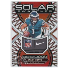 Jalen Hurts 2024 Panini Obsidian Solar Swatches Logo Patch Contra Card #SS-JHS