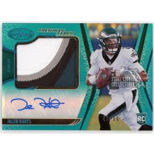 Jalen Hurts 2020 Panini Certified Freshman Fabric Teal Rookie Patch Autograph Card #214 40/50