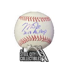 Mike Trout 2014 AL MVP Autographed Official MLB Baseball - MLB Hologram