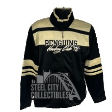 Pittsburgh Penguins Reebok NHL Women's Black/Gold Striped Track Jacket