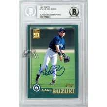 Ichiro Suzuki 2001 Topps Rookie Autograph Card #726 BAS