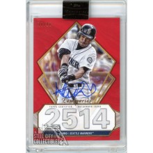 Ichiro 2022 Topps Luminaries Hit Kings Red Autograph Card #HK-I 10/10