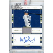 Ichiro 2020 Panini National Treasures Treasured Material Jersey Autograph Card #TMS-I 3/5