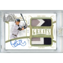 Ichiro 2020 Panini Flawless Greats Dual Patch Autograph Card #GDM-I 1/3
