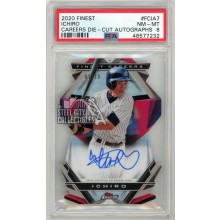 Ichiro 2020 Topps Finest Careers Die-Cut Autograph Card #FCIA-7 2/10 PSA 8