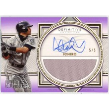 Ichiro 2022 Topps Definitive Purple Jersey Autograph Card #DARC-ICHI 5/5
