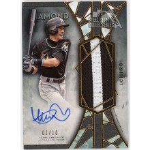 Ichiro 2022 Topps Diamond Icons Jumbo Patch Autograph Card #AJP-I 1/10
