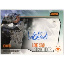 Ichiro 2021 Topps Stadium Club Lone Star Signatures Orange Autograph Card #LLS-I 2/5