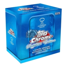 2025-26 Topps Chrome UEFA Women's Champions League Soccer Sapphire Edition Box