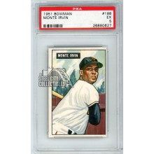 Monte Irvin 1951 Bowman Baseball Card #198 PSA 5