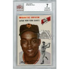 Monte Irvin 1954 Topps Baseball Card #3 BVG 7