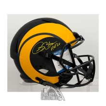 Isaac Bruce HOF 20 Autographed St Louis Rams Eclipse Replica Full Size Football Helmet - BAS (Helmet Scratched)