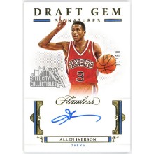 Allen Iverson 2020-21 Panini Flawless Draft Gem Autograph Card #DG-AIV 09/10