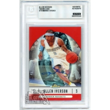 Allen Iverson 2006-07 Topps Finest Refractor Autograph Card #38 BAS 10