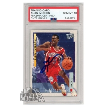 Allen Iverson 1996-97 Fleer Ultra Autograph Rookie Card #270 PSA/DNA 10