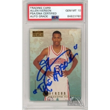 Allen Iverson 1996-97 Skybox Premium "The Answer" Autograph Rookie Card #85 PSA/DNA 10