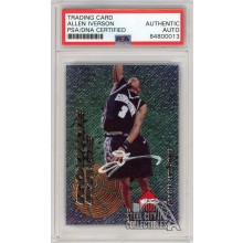 Allen Iverson 1996-97 Collector's Edge Rookie Rage Autograph Card #19 PSA/DNA (Streaky Auto)