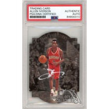 Allen Iverson 1997-98 Upper Deck Star Attractions Autograph Card #SA9 PSA/DNA (Smear)
