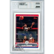 Allen Iverson 2006-07 Topps Autograph Card #200 BAS 10